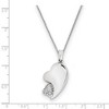 Black Bow Jewelry Rhodium Plated Sterling Silver & CZ My Beloved Friend Heart Necklace - 2 of 4