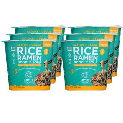 Lotus Foods Garlicky Veggie Rice Ramen Noodle Soup - Case of 6/1.94 oz