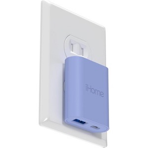 iHome USB C Charger: AC Pro 20W Multiport USB Charger (1 USB-C Port, 1 USB-A Port), Flat USB C Charger Block - 1 of 4