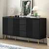 ORRD Modern Sideboard with Geometric Design & Metal Legs - 2 of 4