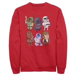 Mens Star Wars Cartoon Crew Sweatshirt - 1 of 4