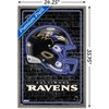 Trends International NFL Baltimore Ravens - Neon Helmet 23 Framed Wall Poster Prints - 3 of 4