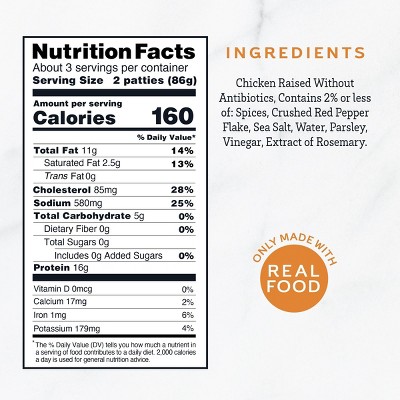 Amylu Foods Chicken Sausage Breakfast Time Patties - 8oz