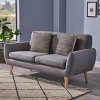 Josephine Mid-century Modern Petite Sofa Dark Gray - Christopher Knight ...