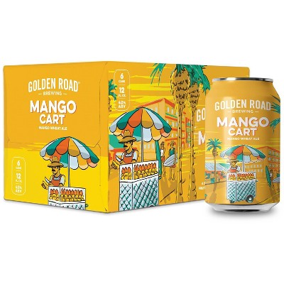 Golden Road Mango Cart Wheat Ale Beer - 6pk/12 fl oz Cans