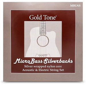Gold Tone MBLNS MicroBass LaBella 'Silverback' Silver-Wrapped Nylon Strings - 1 of 1