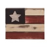 Transpac Wood 7.8" Red White and Blue 4th of July Patriotic American Flag 4th of July Block Decor Set of 2 - 3 of 4