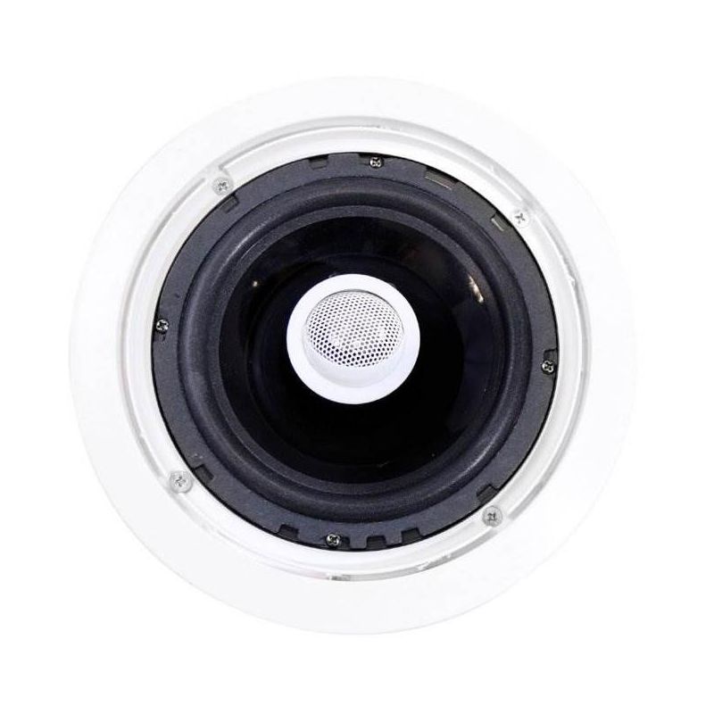 Pyle 6.5" 500W 2-Way Round In-Wall/Ceiling Home Audio Speaker System, White, 4pk, 3 of 5