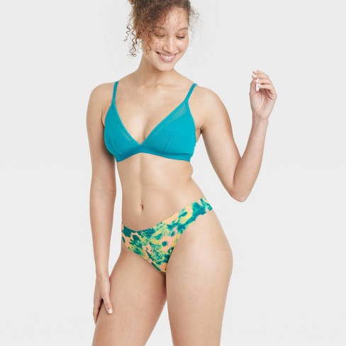 Women's Laser Cut Cheeky Bikini - Auden™ Green L : Target