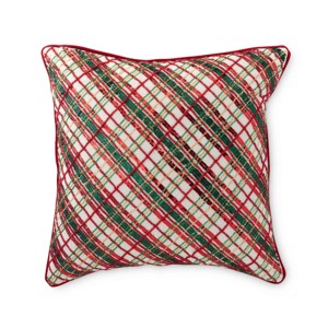 Park Hill Collection Holiday Cheer Plaid Pillow - 1 of 4
