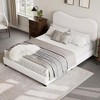 Boucle Upholstered Bed Frame Twin/Full/Queen - Soft Low Profile Platform w/Headboard, Wood Slats, Noise-Free, No Box Spring Needed, Rounded Corners - 3 of 4