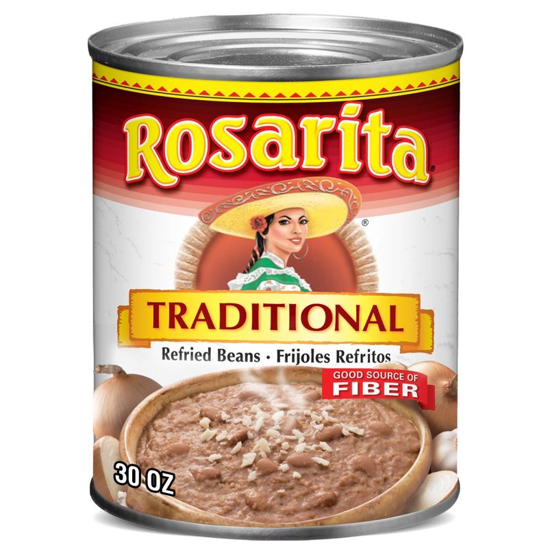 Rosarita Traditional Refried Beans - 30oz, 1 of 5