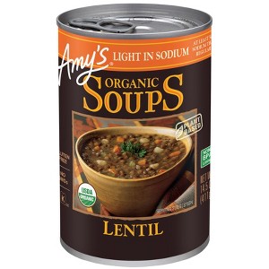 Amy's Organic Light in Sodium Gluten Free Lentil Soup - 14.5oz - 1 of 4