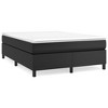 Bed Frame Black Faux leather, plywood, engineered wood Double - 2 of 4