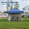 10x10 Foot Commercial Canopy, Heavy Duty Outdoor Shelter with 3 Side Panels, Simple One-Person Setup, Perfect for Events & Markets - 4 of 4