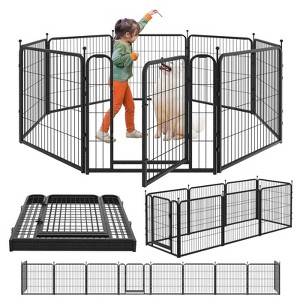 8 Panels Heavy Duty Dog Playpen 32"W×47”H Indoor Outdoor - 1 of 4