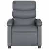 vidaXL Manual Recliner Chair, Adjustable Backrest/ Footrest, Gray Leather Reclining Sofa - 4 of 4