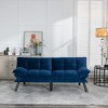 2-Seater Convertible Folding Modern Sofa Bed with Adjustable Armrest & Backrest and Soft Smooth Cover - 2 of 4