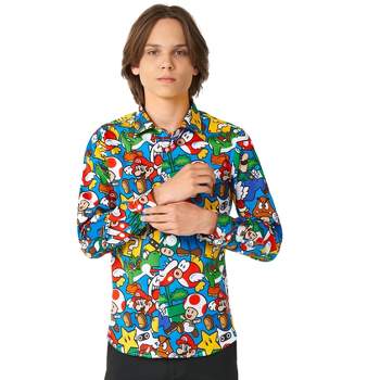 OppoSuits Teen Boys Shirt - Super Mario - Multicolor