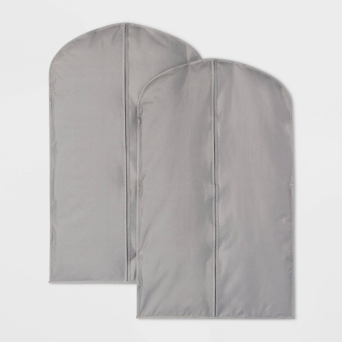 2pk Suit Protector Garment Bag Gray Room Essentials™ Target