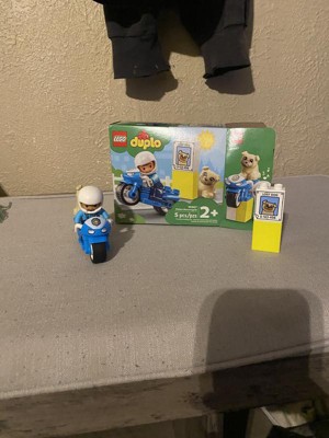 LEGO 10967 DUPLO La Moto De Police, Jouet Pour les Enfants de 2 Ans et  Plus, Développement De La Motricité Fine - ADMI