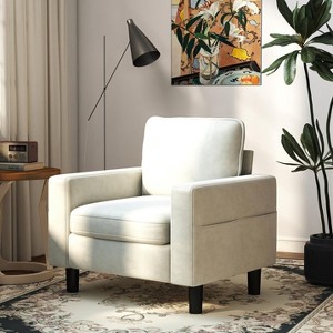 Kinsuite Single Sofa Chair - 33" Modern Accent Chairs with Arms & Cushions, Beige - 1 of 4
