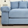 Gulches 28¡± Blue Corduroy Ottoman - Matching Movable Design for Modular Sofa, Soft Fabric, Ideal for Living Room Comfort & Layout Flexibility - 3 of 4