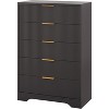 Dresser for Bedroom - Chests of Drawers with 5 Drawers Modern Dresser for Closet Fluted Wide TV Stand Clothes Closet Storage for Bedroom Hallway - 2 of 4