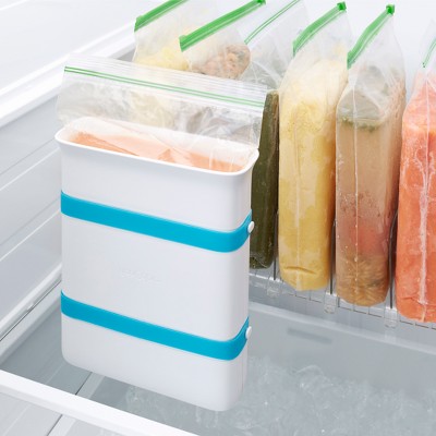 FreezeUp Food Block Maker, 6 Cup: YouCopia Freezer Organizer, Plastic, 2-Year Warranty, White
