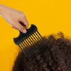 Unique Bargains Wide Tooth African Hair Pick Comb 6.69"x3.94" Black 1 Pc - 3 of 4
