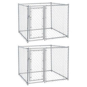 Lucky Dog 5 x 5 x 4 Foot Heavy Duty Outdoor Chain Link Dog Kennel (2 Pack) - 1 of 4