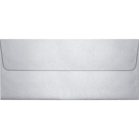 LUX 80lb 4 1/8"x9 1/2" Square Flap Metallic #10 Envelopes Silver 500/BX 5360-06-500 - image 1 of 2