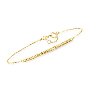 Ross-Simons Italian 14kt Yellow Gold Curved Bar Bracelet - 1 of 4