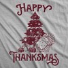 Womens Funny T Shirts Happy Thanksmas Sarcastic Thanksgiving Christmas Graphic Tee For Ladies - Crazy Dog Women's T Shirt - 2 of 4