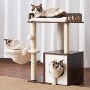 Heybly Modern Cat Tree, Wooden Cat Tower with 3 Scratching Posts - 2 of 3