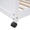 NicBex Full over Full Bunk Bed with Desk Wooden Bed Frame with Wheels, Inclined Ladder and Guardrail for Bedroom, No Box Spring Required - 4 of 4