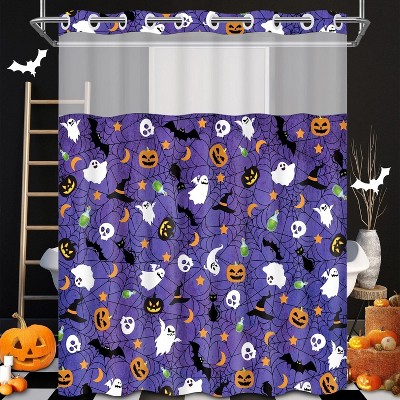 LunaLulinlk Halloween Shower Curtain with Liner