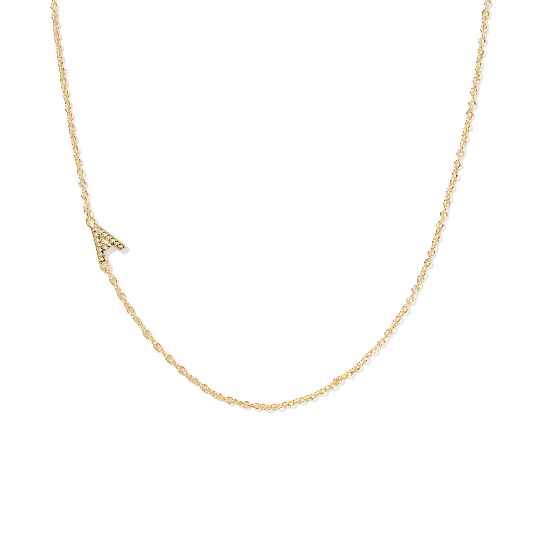 Kendra Scott 14K Gold Over Brass Mini "A" Initial Pendant Necklace - Gold