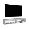 INFURNIC TV Stands and Consoles Wall Mounted Media Shelf with Two Storage Compartments and Cable Management for Living Room, White, 65"*18"*3.6" - 2 of 4