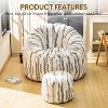 Hooseng Bean Bag Chair with Ottoman, Floral Shaped Bean Bag Sofa with Dutch Velvet Cover & Memory Foam Filler for Adults, Bedroom, Living Room, Dorm - 4 of 4