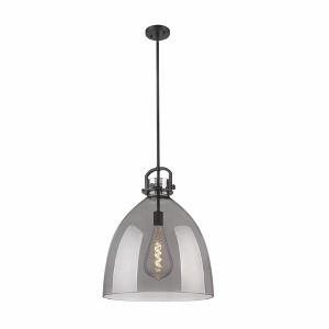 Newton Bell - 1 Light Stem Hung Pendant In Industrial Style-23.88 Inches Tall and 18 Inches Wide - 1 of 1