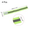 Unique Bargains Reflective Bands for Arm Wrist Ankle Leg 14x1.5 Inch Strip Wide Green 4 Pack - 2 of 4