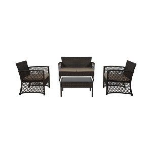 WestinTrends  4-Piece Outdoor Patio Conversation Set - 1 of 4