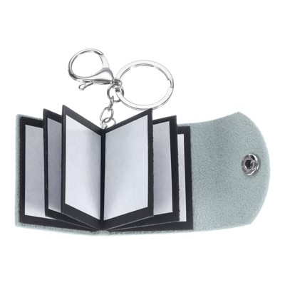 Unique Bargains Leather Waterproof DIY Mini Photo Custom Keychain with 10 Pictures