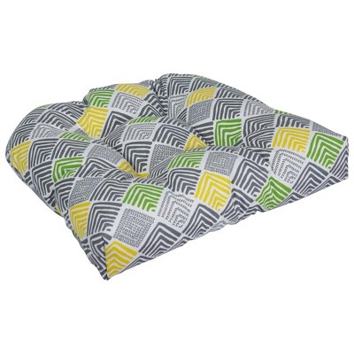 Blazing Needles, 19-inch U-Shaped Spun Polyester Outdoor Tufted Dining Chair Cushion