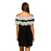 Women's Off the Shoulder Fringe Dress - Velzera - 3 of 4