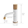 ChicFurnit Bathroom Sink Faucet Brass Deck Mounted Water Mixer Tap with Modern Rose Gold Design for Stylish Vanities, Multicolored, 10"*9.4"*3" - 3 of 4