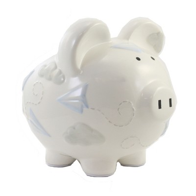 Bank 7.75" Paper Airplane Piggy Bank Money Savings  -  Decorative Banks