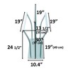 Evideco French Home Goods Freestanding Towel Rack Three Bars Tempered White Glass Base - 4 of 4