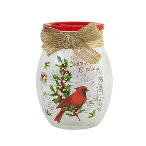 Stony Creek 4.0 Inch Vintage Postcard Small Jar Pre-Lit Electric Christmas Novelty Sculpture Lights - 1 of 4